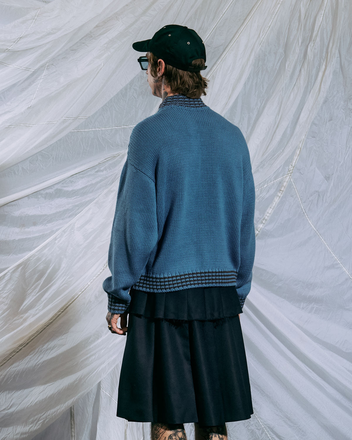 Turtle Neck Sweater - Blue – Brain Dead