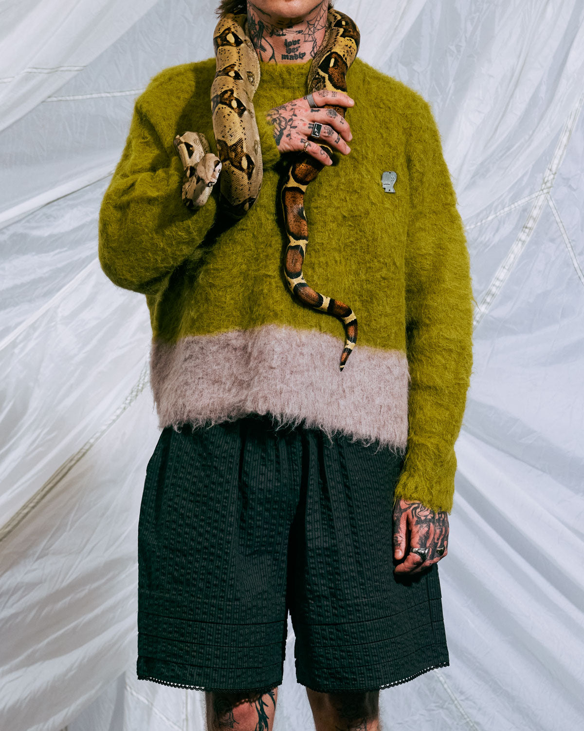 Super Hairy Boxy Knit Sweater - Lime – Brain Dead