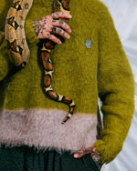 Super Hairy Boxy Knit Sweater - Lime 4