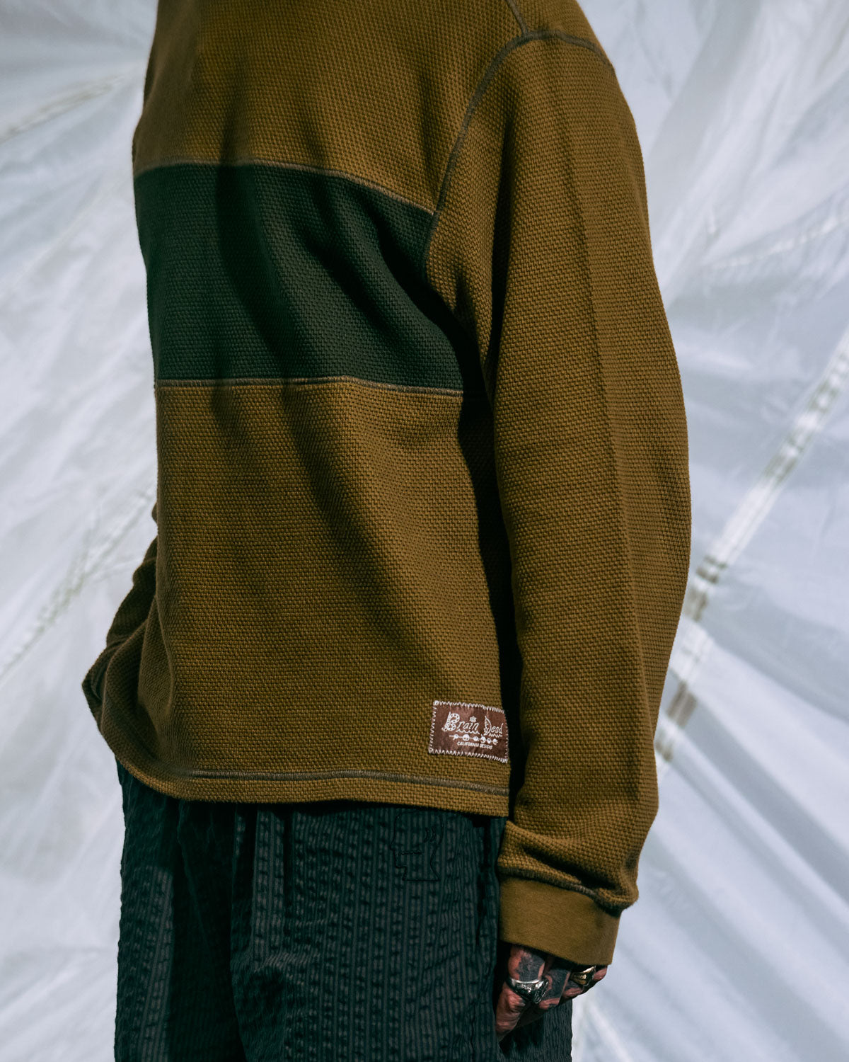 Thermal Long Sleeve Tee - Olive 4
