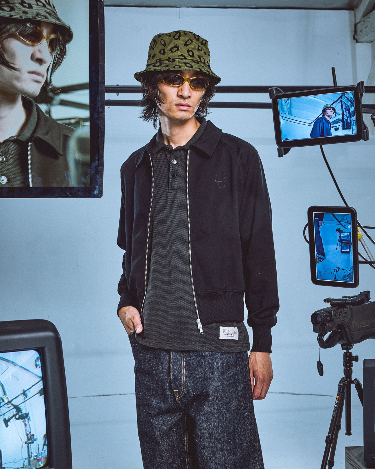 Collegiate Mercerized Track Jacket - Black 4