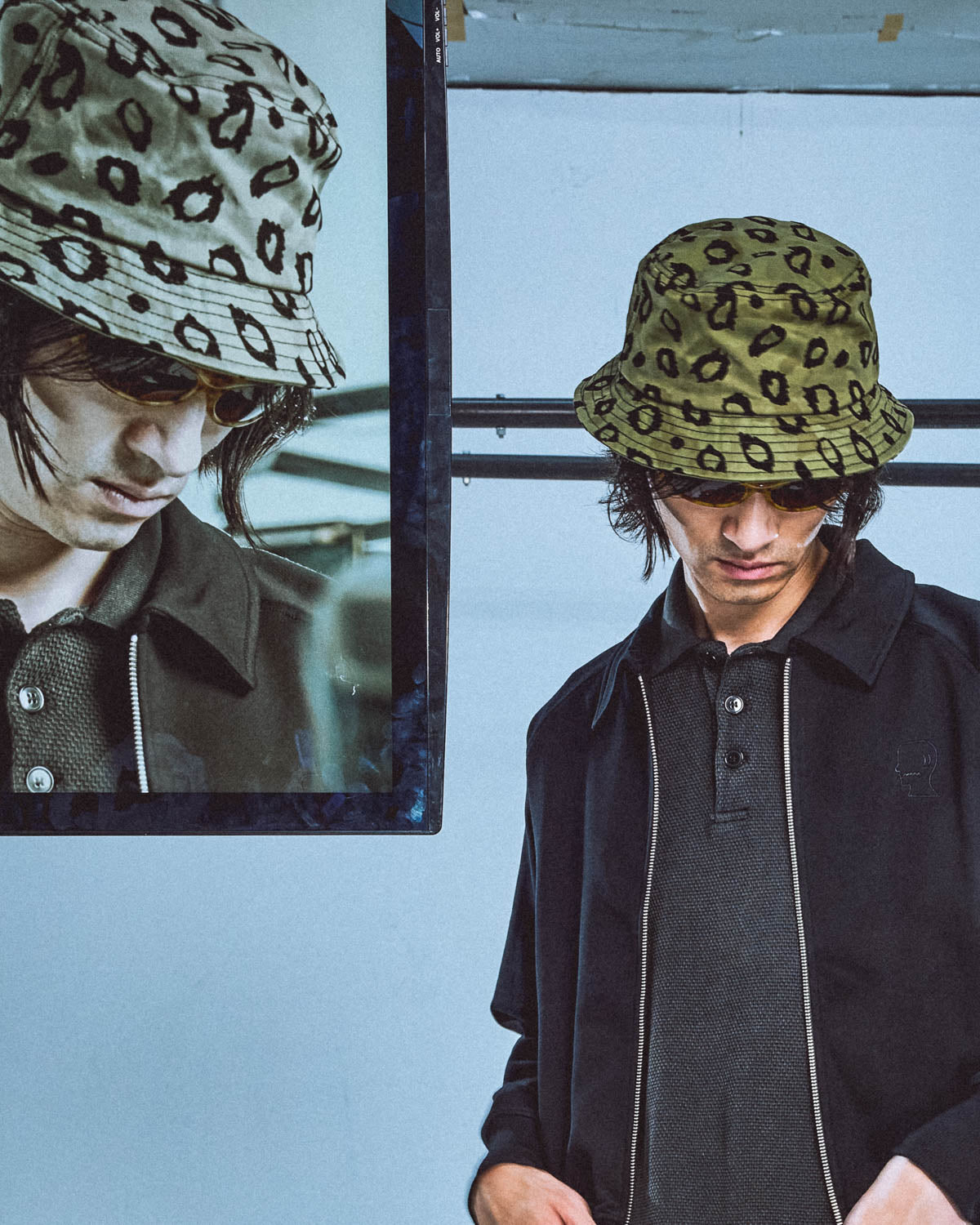 Canvas Bucket Hat - Flocked Leopard Camo 6