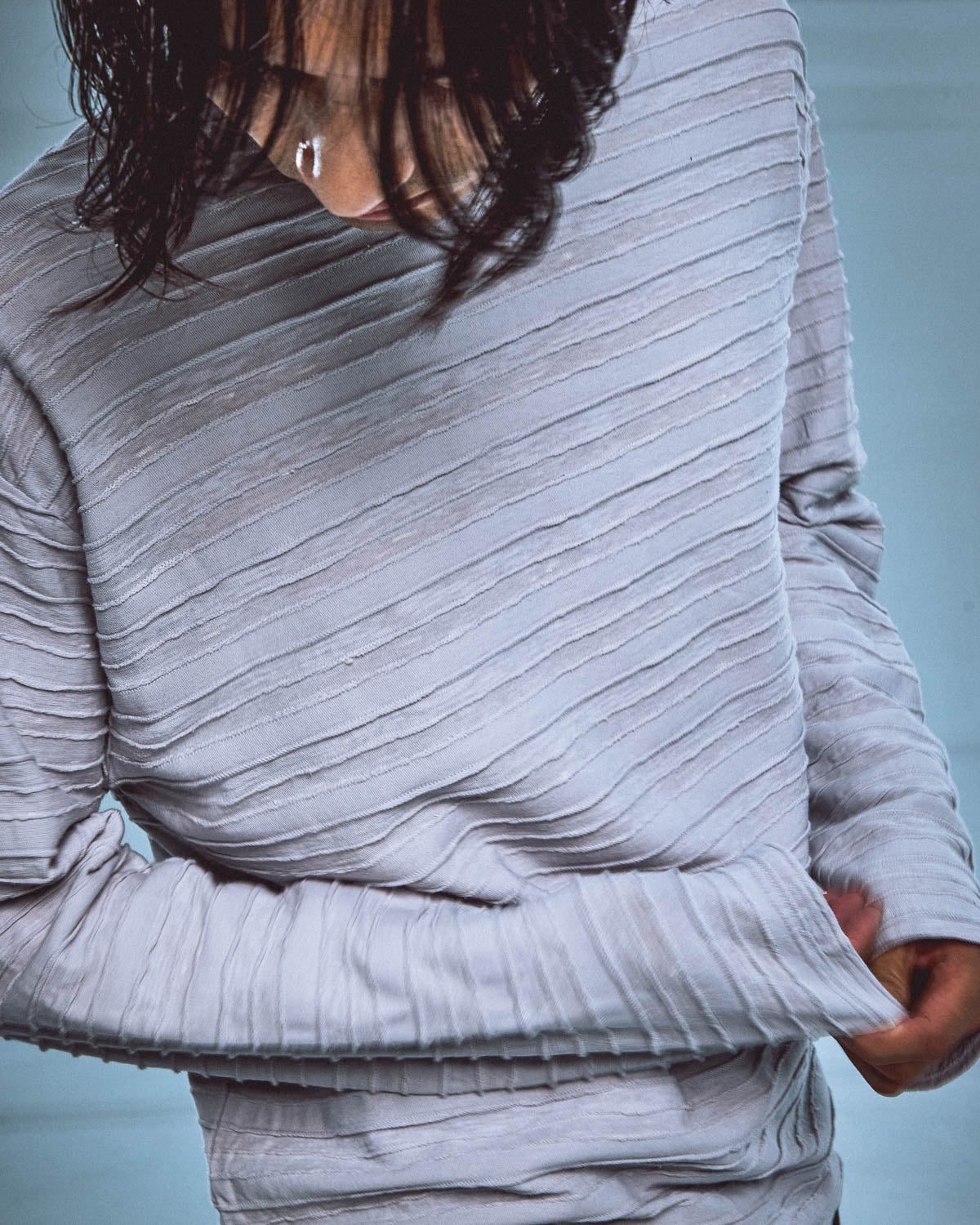 Casey Stripe Long Sleeve T-shirt - Natural 2