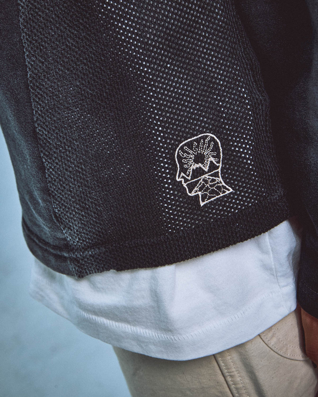 Paneled Pigment Football Shirt - Black 6