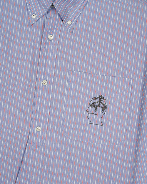 Brooks Brothers California Half Placket Oxford Button Up Shirt - Blue 2