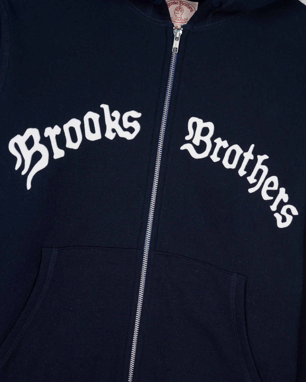 Brooks Brothers California Zip Hoodie - Navy – Brain Dead