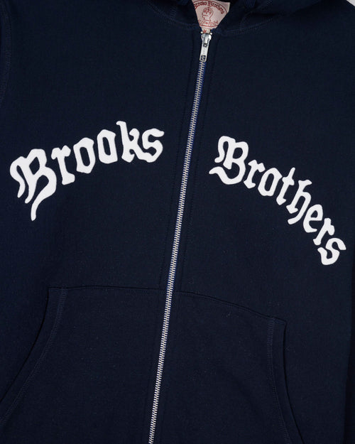 Brooks Brothers California Zip Hoodie - Navy 2