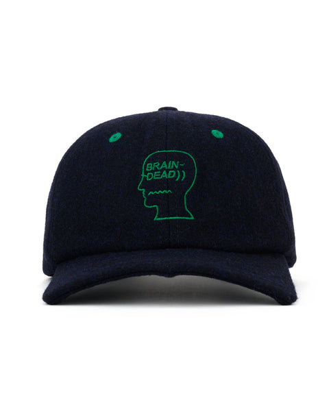 Batwing Logohead Flannel Hat - Navy – Brain Dead