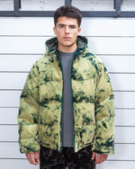 Bleach Dyed Dimension Puffer Jacket - Olive 8