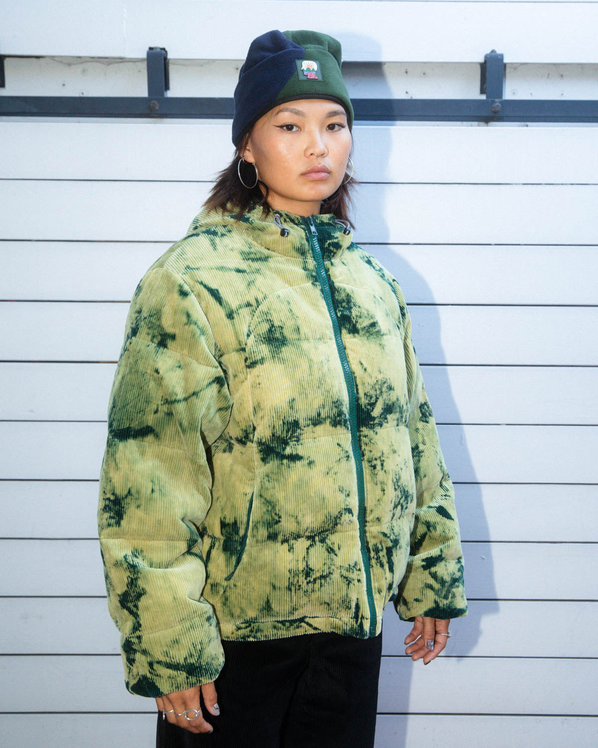 Bleach Dyed Dimension Puffer Jacket - Olive – Brain Dead