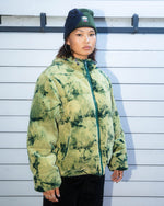 Bleach Dyed Dimension Puffer Jacket - Olive 7