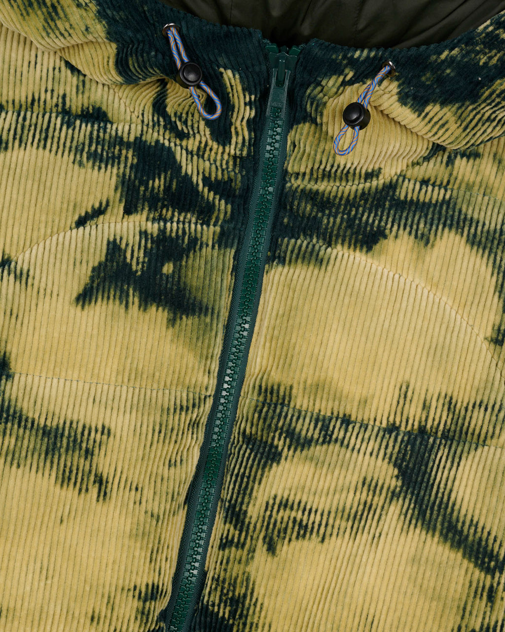 Bleach Dyed Dimension Puffer Jacket - Olive 5