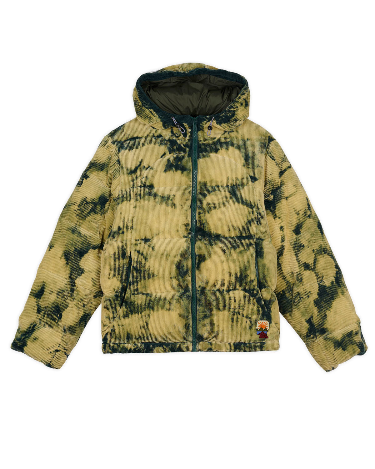 Bleach Dyed Dimension Puffer Jacket - Olive – Brain Dead