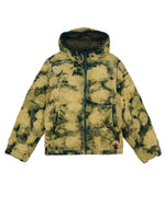 Bleach Dyed Dimension Puffer Jacket - Olive 1