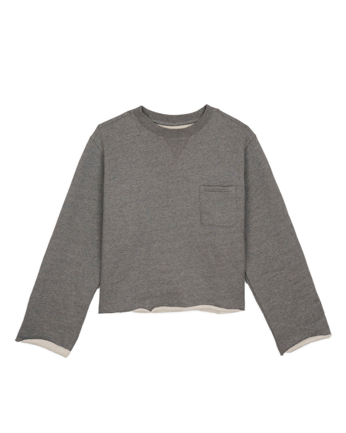 Boxy French Terry Sweatshirt - Heather Grey – Brain Dead