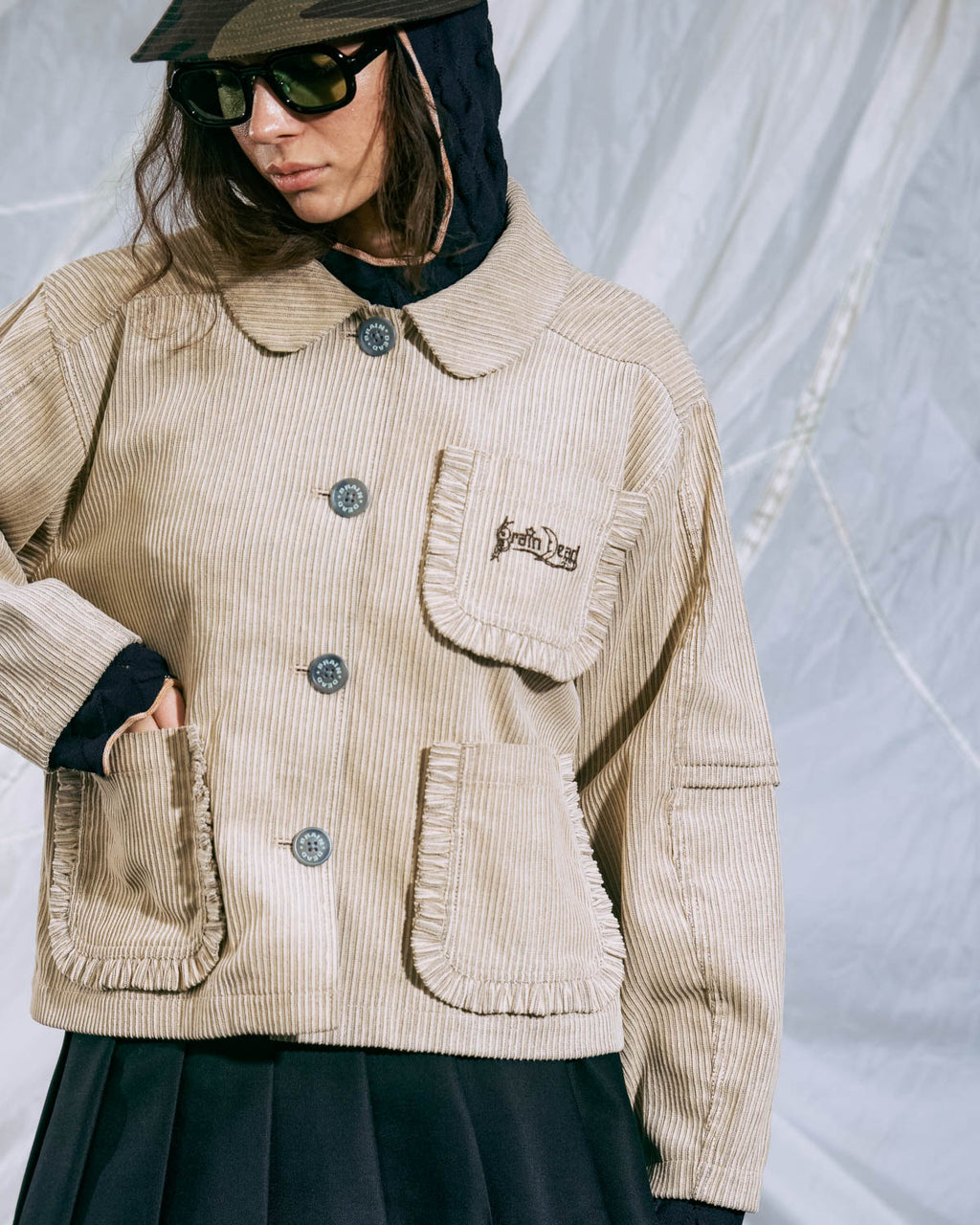 Boxy Ruffle Jacket - Natural 4