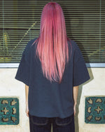 Boxy Thermal Mock Neck T-Shirt - Slate 8