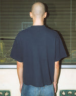 Boxy Thermal Mock Neck T-Shirt - Slate 5