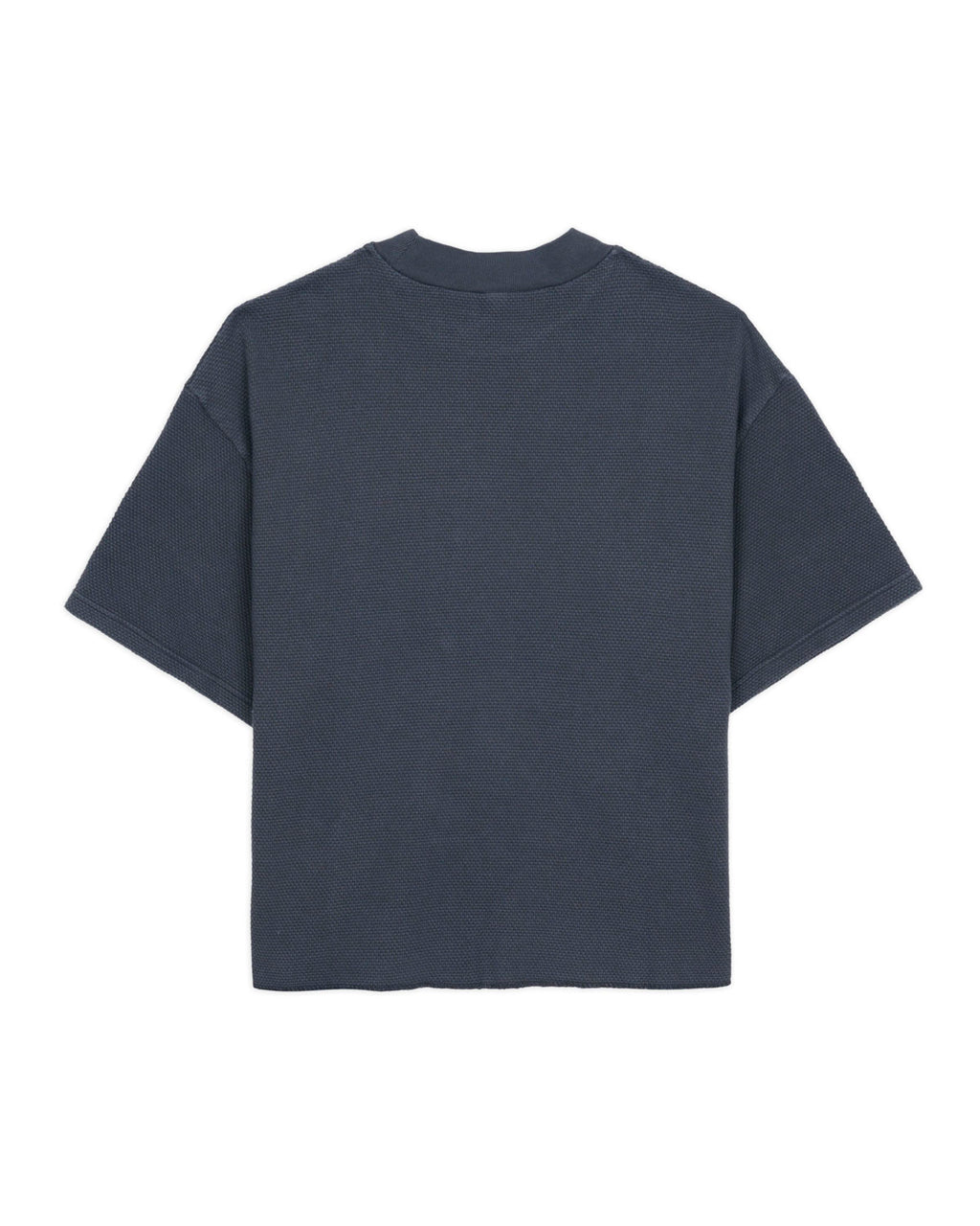Boxy Thermal Mock Neck T-Shirt - Slate 6