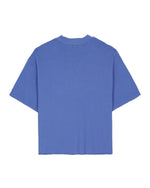 Boxy Thermal Mock Neck T-Shirt - Blue 5