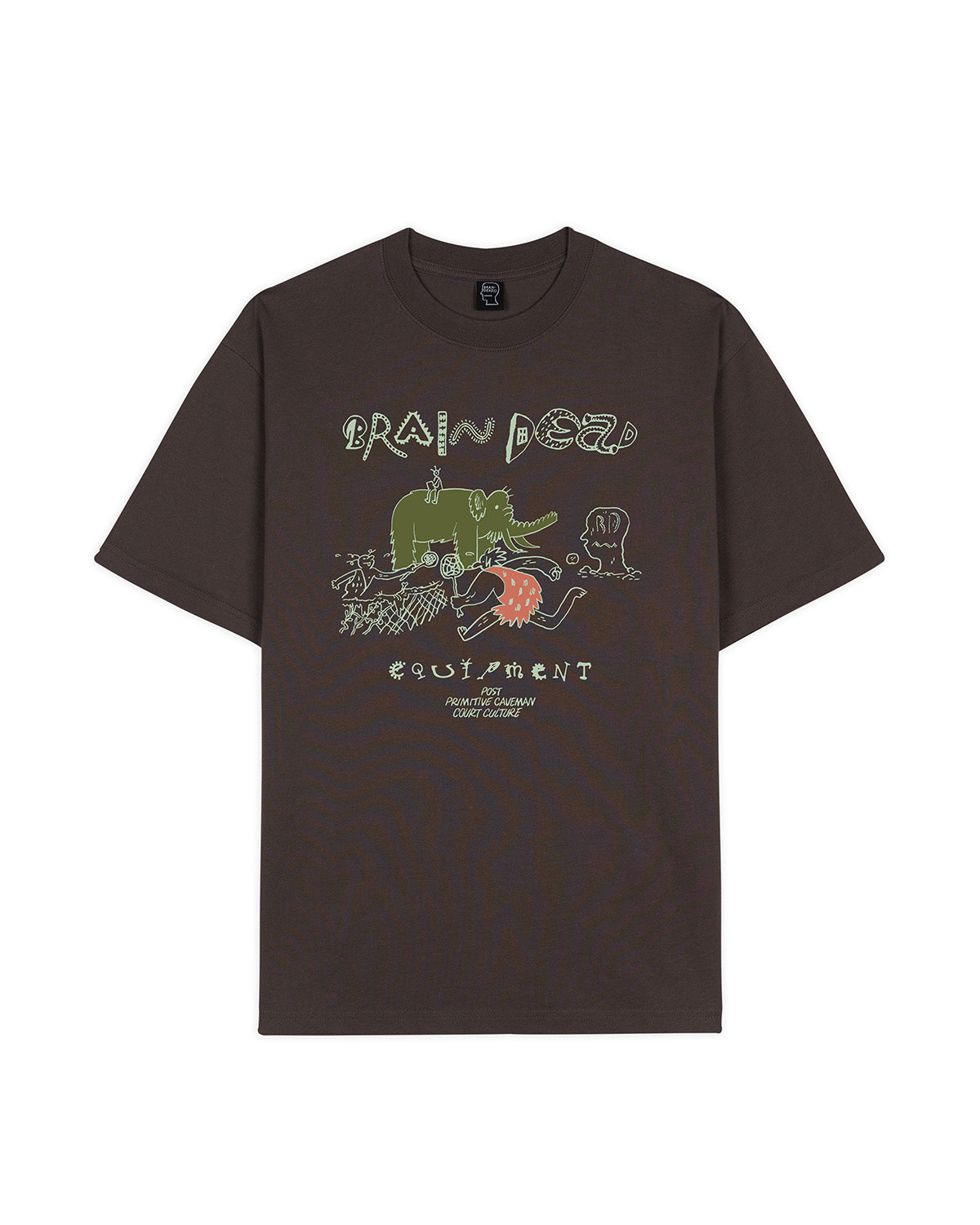 Brain Dead Equipment Caveman Court Culture T-shirt - Clay 1