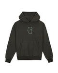 3D Embroidered Logohead Garment Dyed Hoodie - Brown