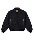 Embroidered 3D Flight Jacket  - Black