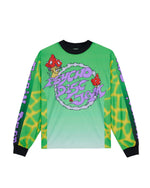 Brain Dead x Mountain Dew Psycho Disc Jam Long Sleeve Jersey - Green Multi 1