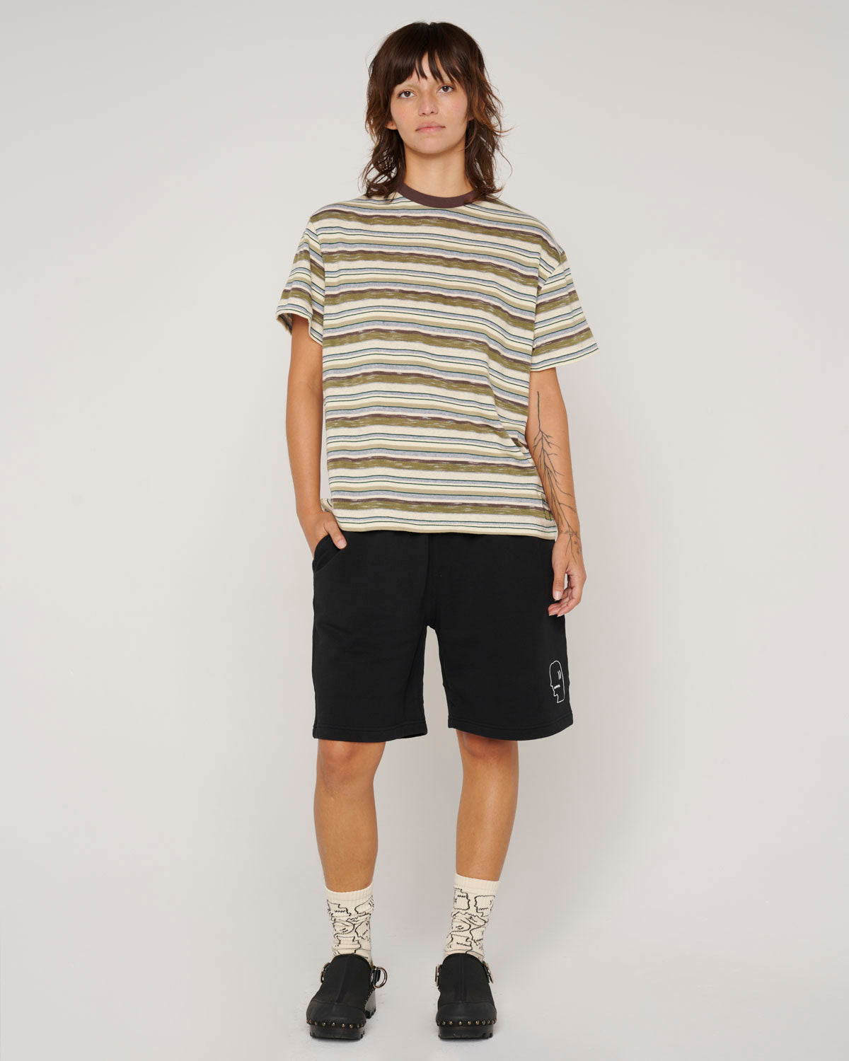 Toni Stripe T-shirt - Olive Multi 2