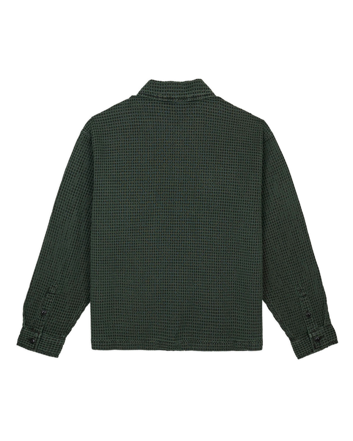 Waffle Button Front Shirt - Dark Green – Brain Dead