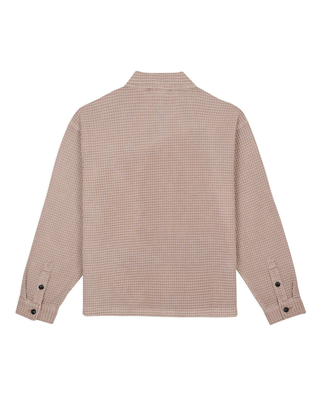Waffle Button Front Shirt - Sand 3