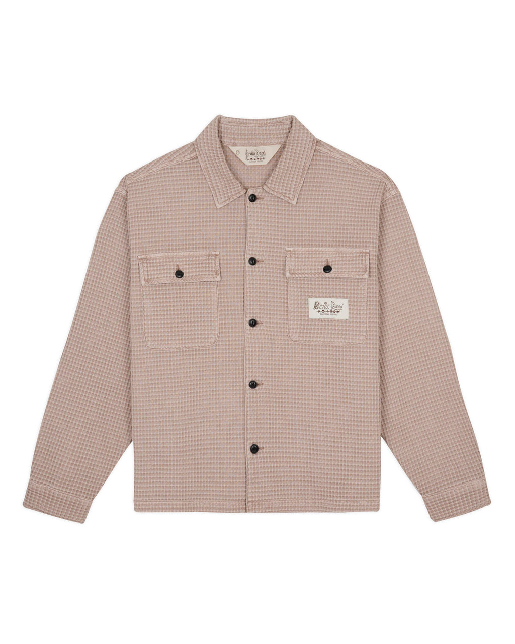 Waffle Button Front Shirt - Sand