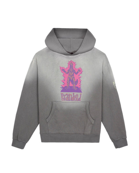 Brain dead GODZILLA ゴジラ ブレインデッド サルジルシ Brain Dead x Godzilla Mechagodzilla Button Mockneck Hoodie - Washed Br