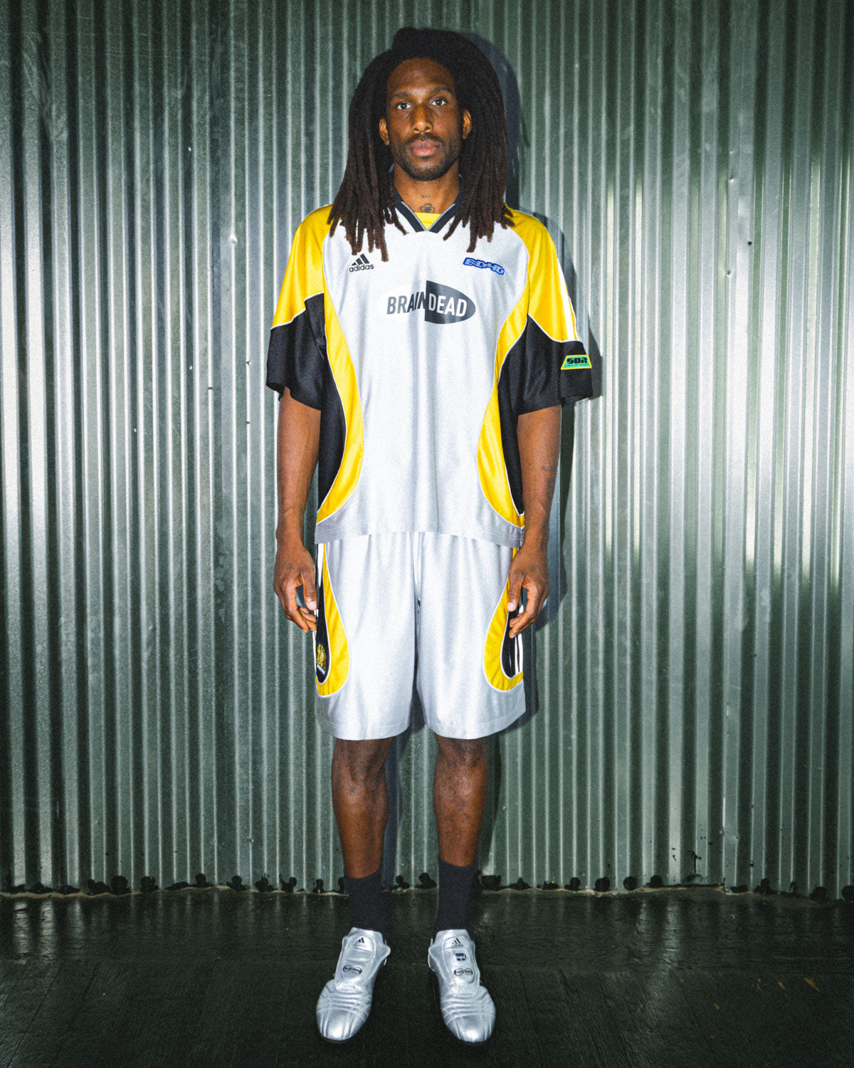 [国内正規品] Brian Dead 迷彩柄 シアサッカー パンツ Brain Dead x adidas Shorts - Silver