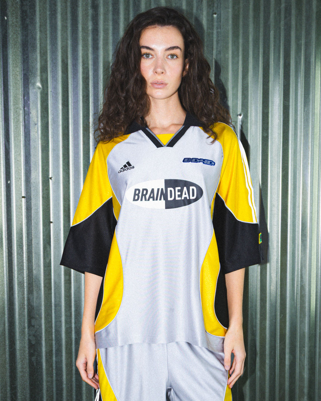 Brain Dead x adidas Short Sleeve Jersey - Silver 7