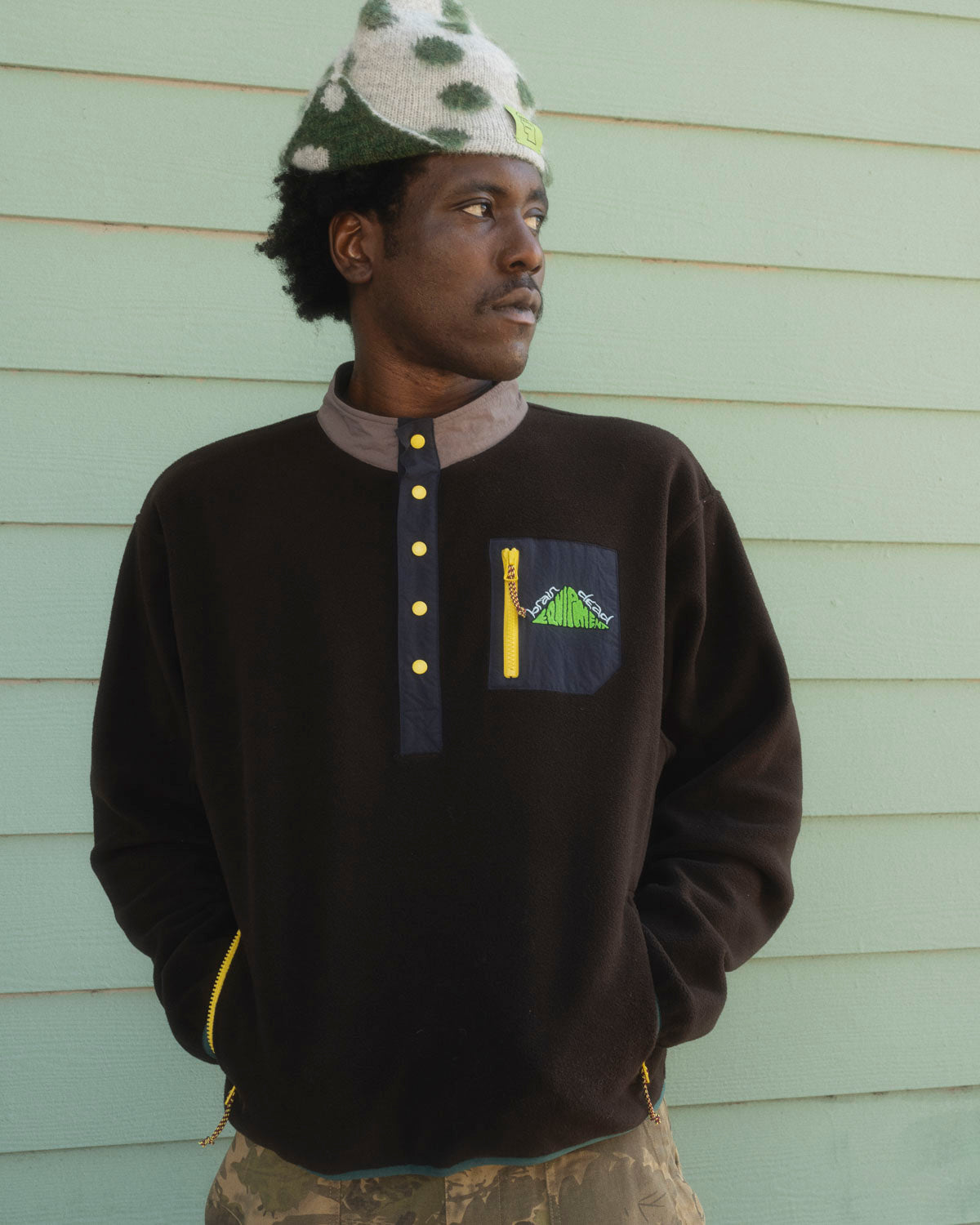 BRAIN DEAD アウター Brain Dead Equipment Tennis Zip Jacket - Chocolate