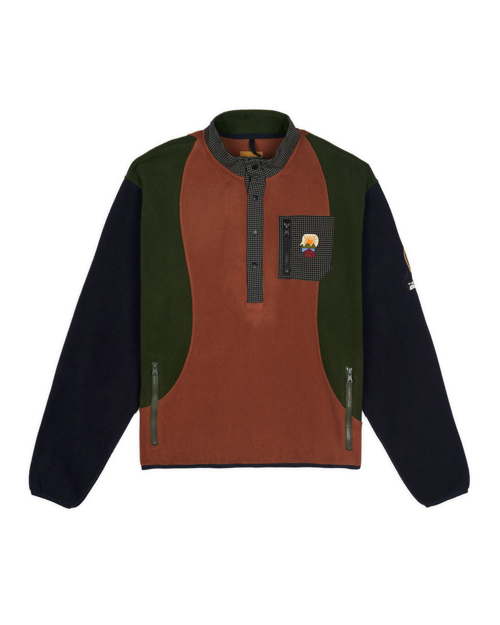 Brain Dead Equipment Ripstop Pullover Fleece Jacket - Navy