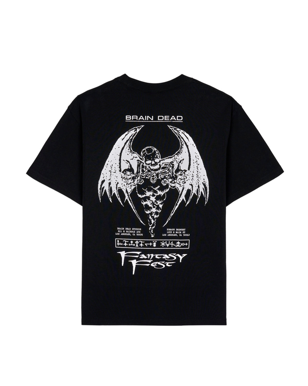 Brain Dead Fantasy Fest T-shirt - Black 1