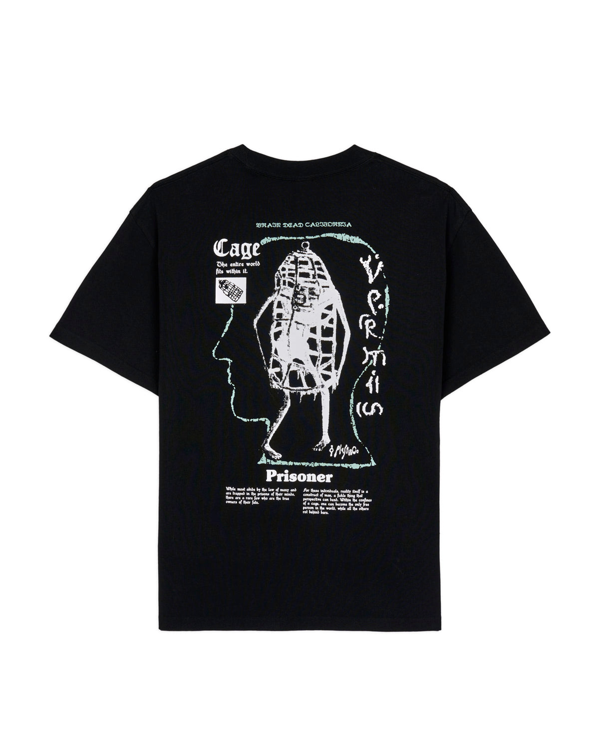 Brain Dead Fantasy Games Vermis Cage T-shirt - Black