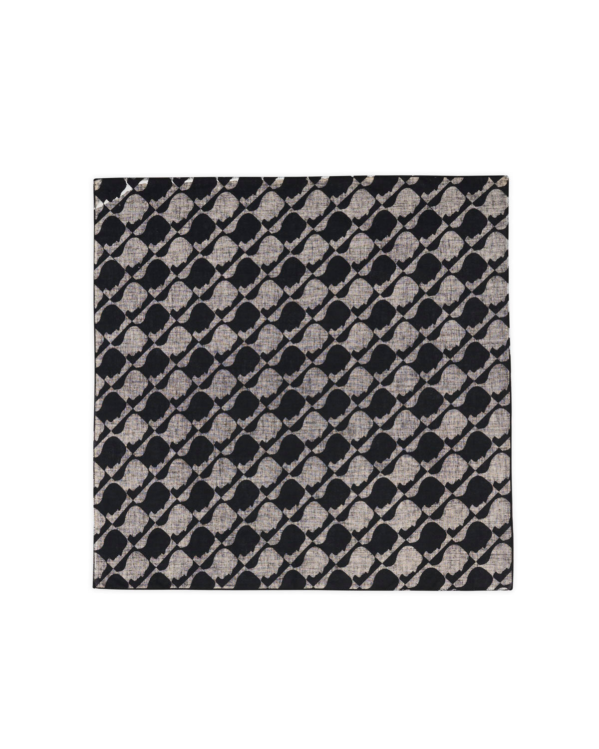 Checkered Logohead Bandana - Black 3