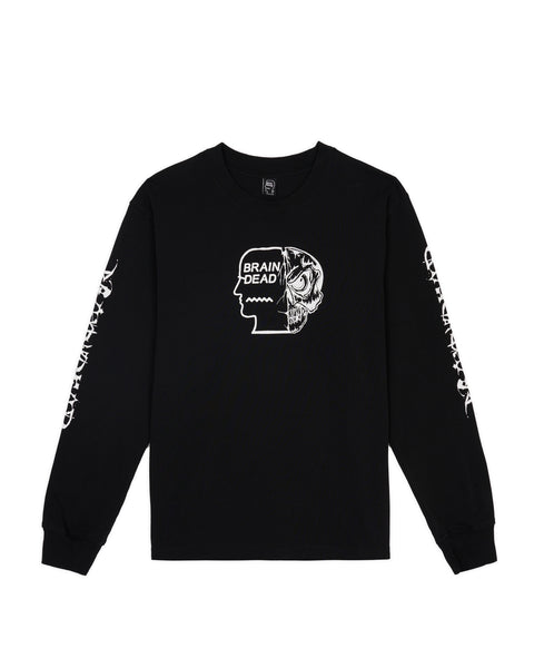 Brain deadロンT Skull Mech Long Sleeve - Black – Brain Dead