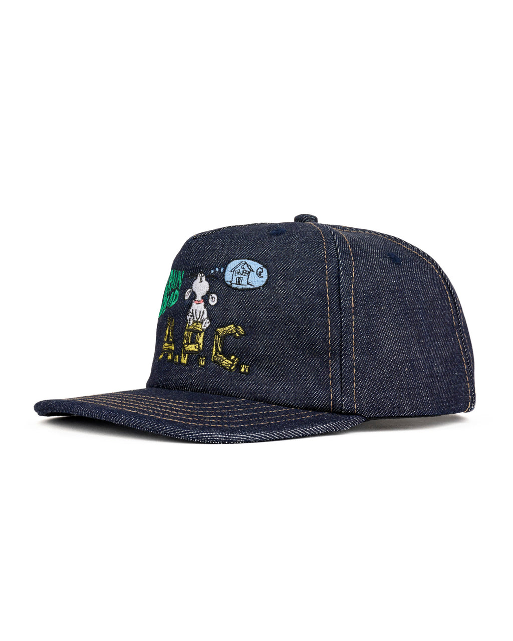 Brain Dead x A.P.C. Denim 5 Panel Hat - Indigo 3