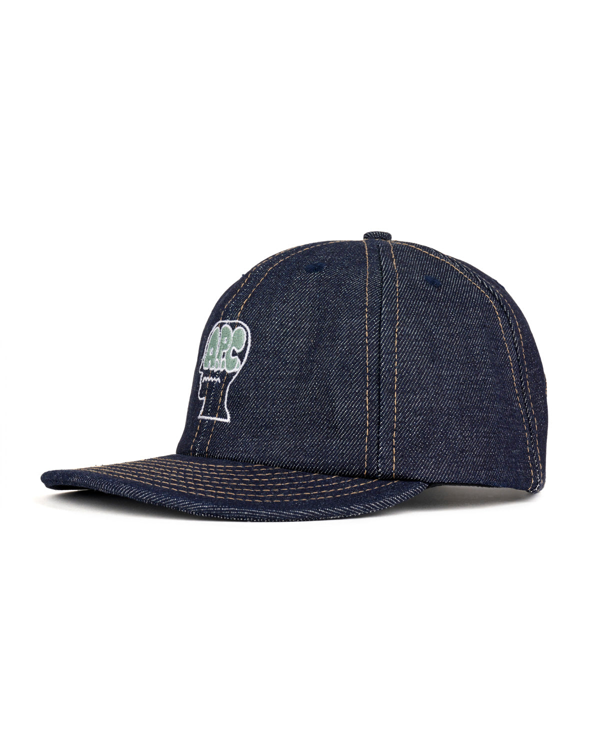 Brain Dead x A.P.C. Denim 6 Panel Hat - Indigo 2