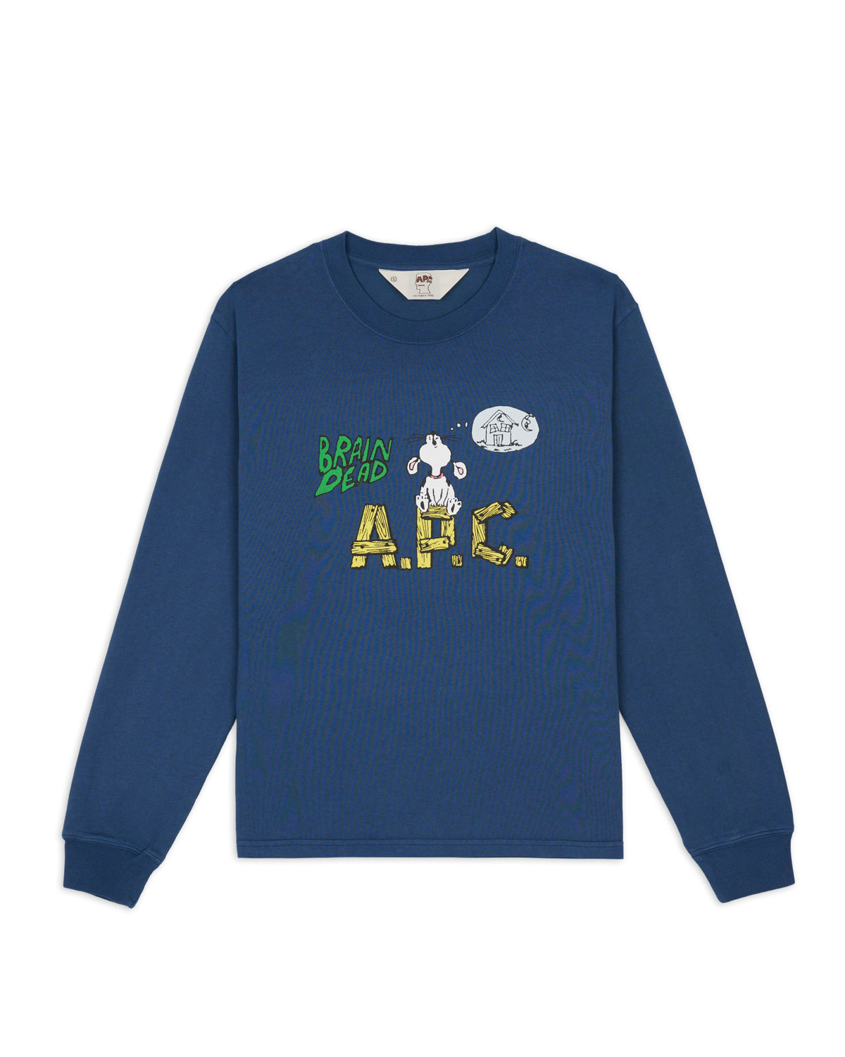 Brain Dead x A.P.C. Homesick Long Sleeve T-shirt - Indigo 1