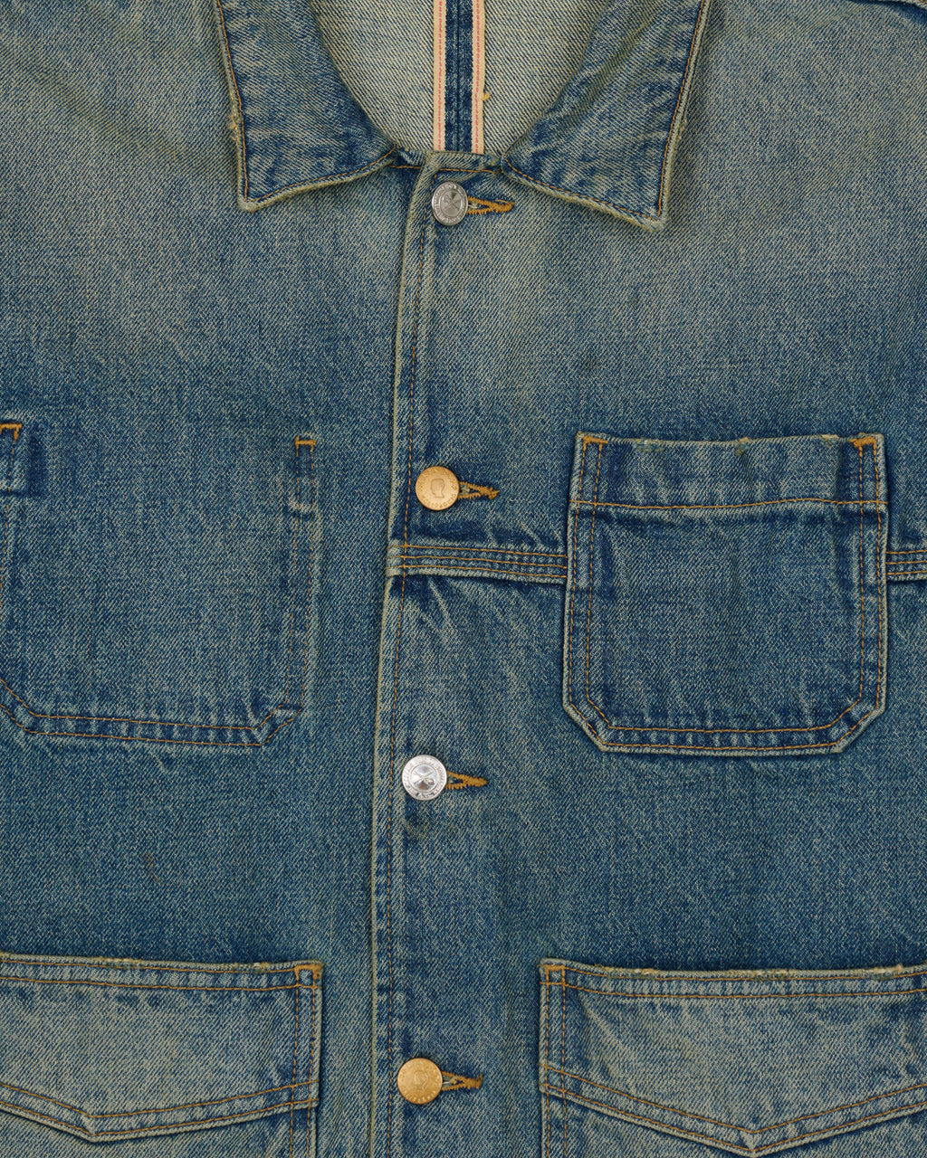 Brain Dead x A.P.C. Selvedge Chore Jacket - Washed Indigo 7