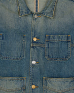 Brain Dead x A.P.C. Selvedge Chore Jacket - Washed Indigo 7