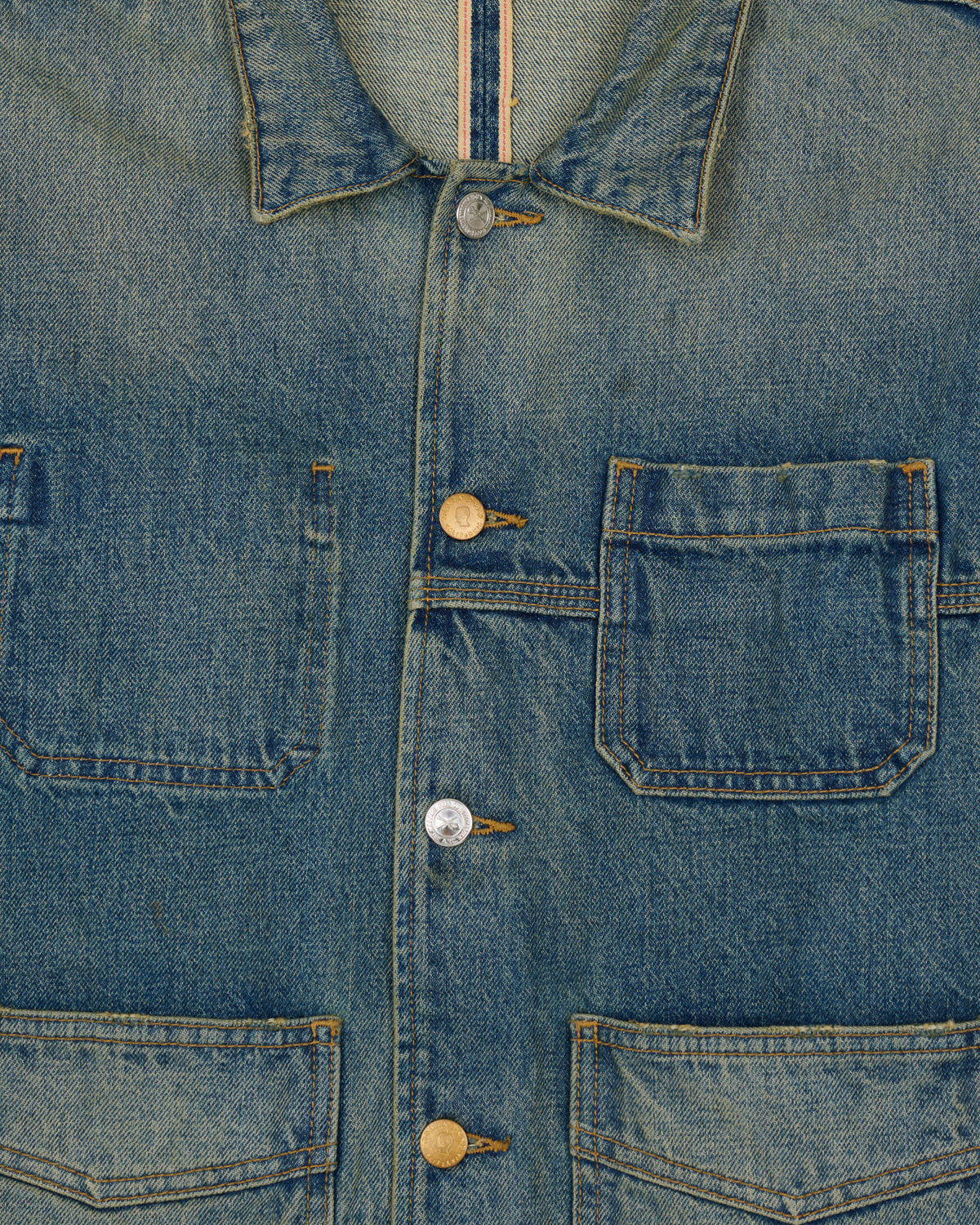 Brain Dead x A.P.C. Selvedge Chore Jacket - Washed Indigo 7