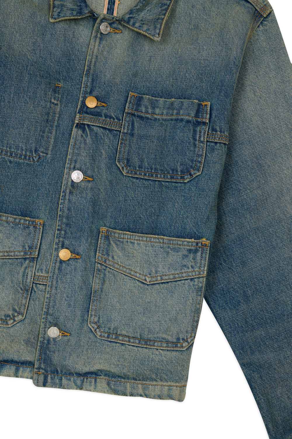 Brain Dead x A.P.C. Selvedge Chore Jacket - Washed Indigo 3