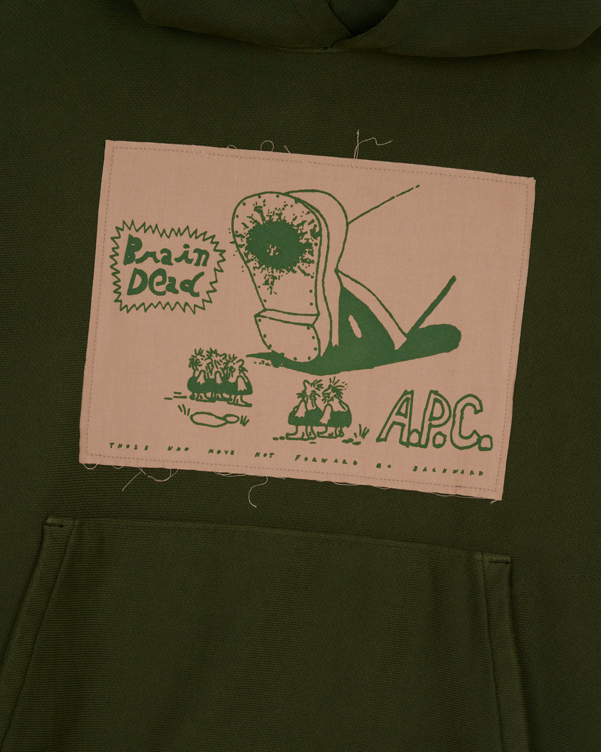 Brain Dead x A.P.C. Stomp Hoodie - Forest 3
