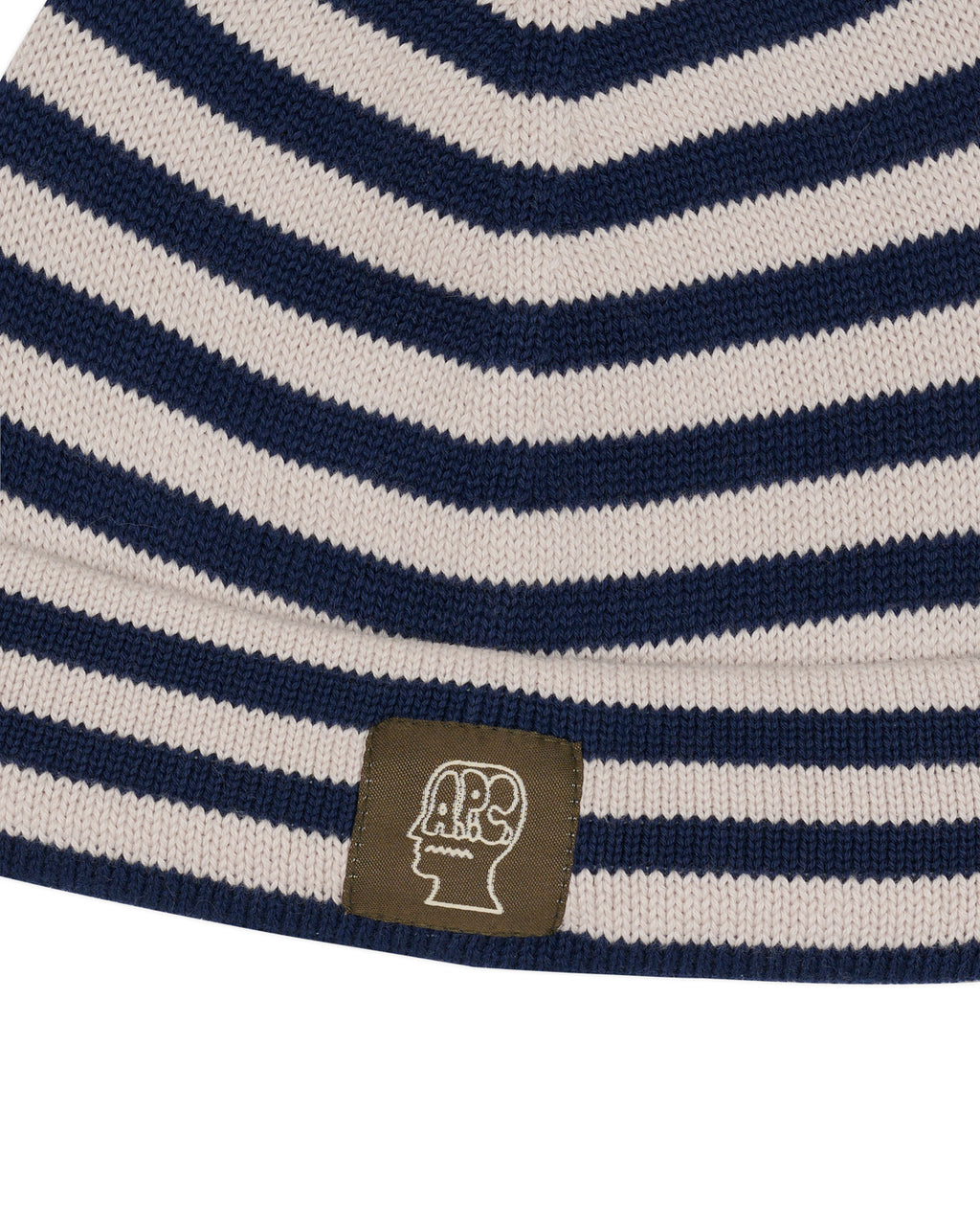 Brain Dead x A.P.C. Striped Cotton Beanie - Navy 2